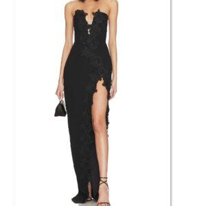 SAU LEE Florence Dress in Black Size US 4